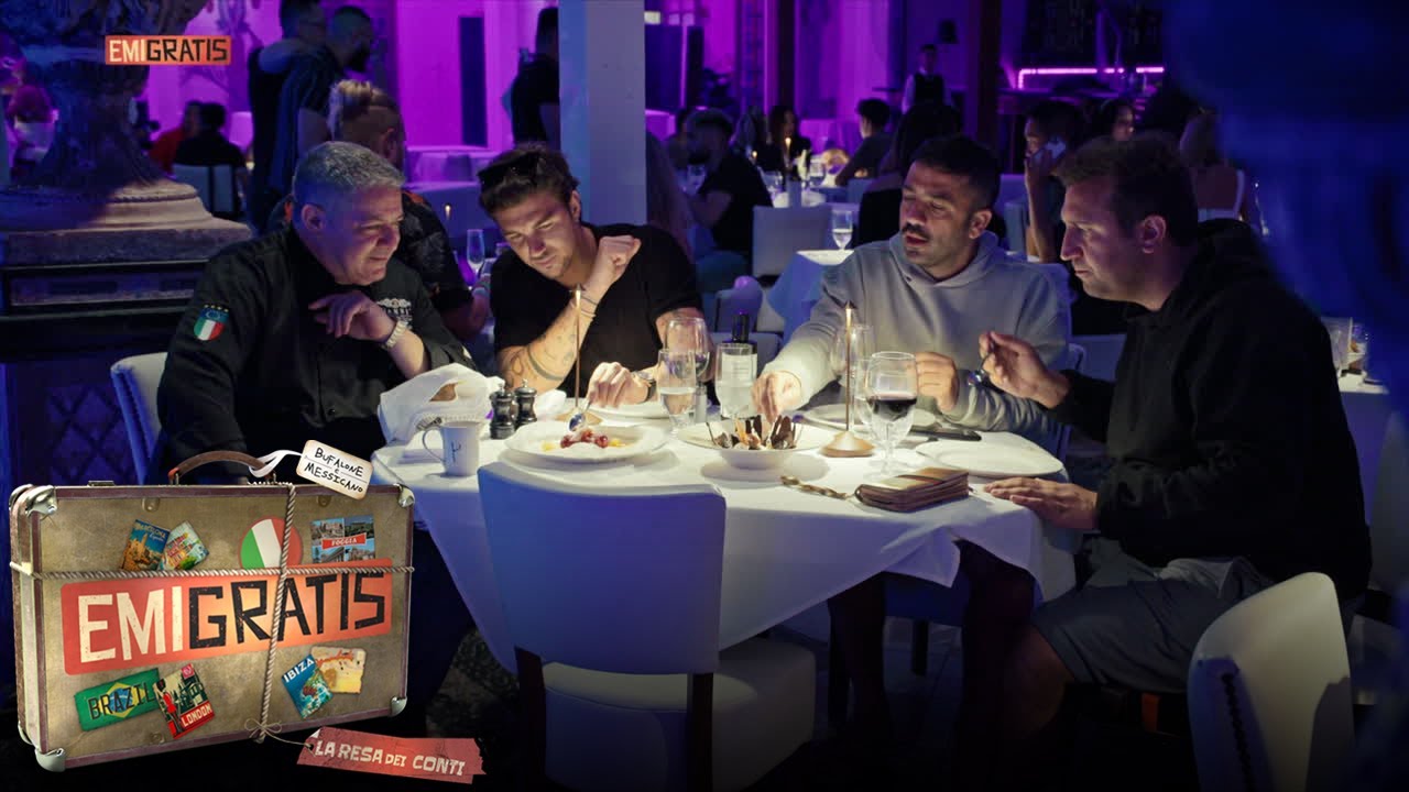 Emigratis - A cena con Andrea Damante da Versace