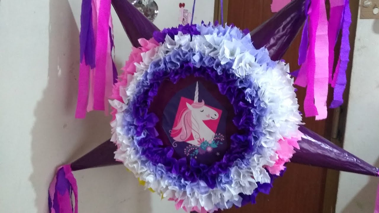 Cómo Decore una piñata de tambor en la técnica de lápiz con papel crepé