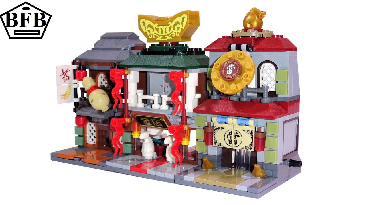 Modbrix City | Sembo Mini Street Chinatown Tea Shop 6092-6095 | Speed Build Review | Teil 3