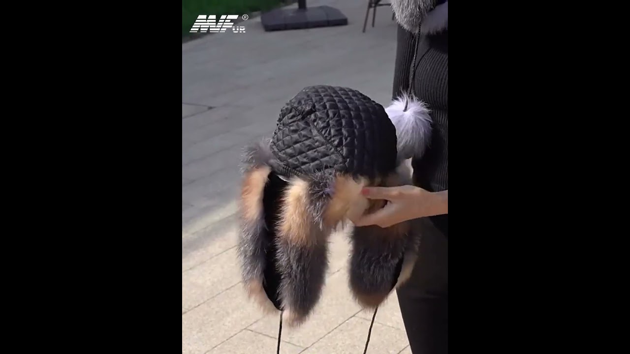 MWFur Fox fur hat woman winter Mongolian long ear warm ear protection fur winter fashion fur hat