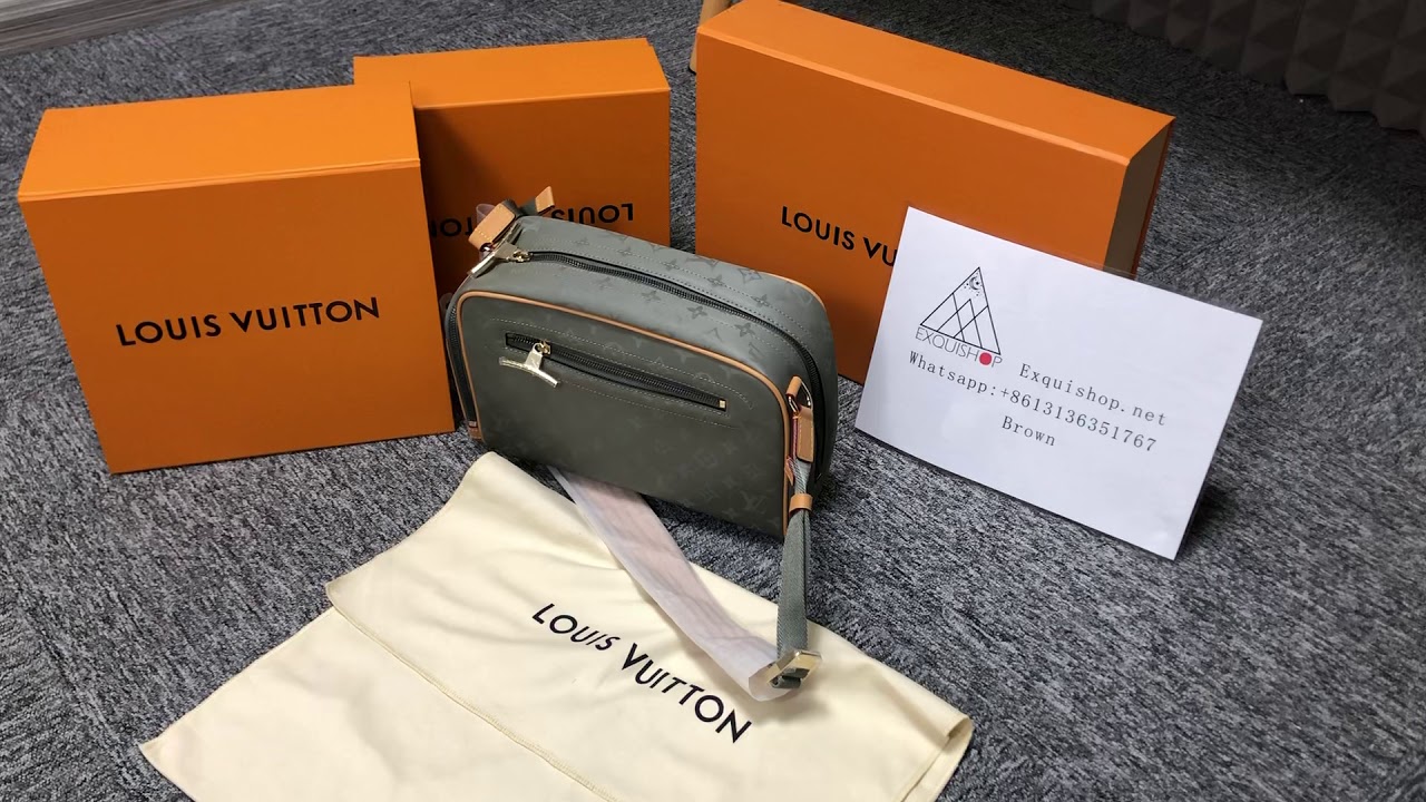 Real and fake titanium monogram Camera bag