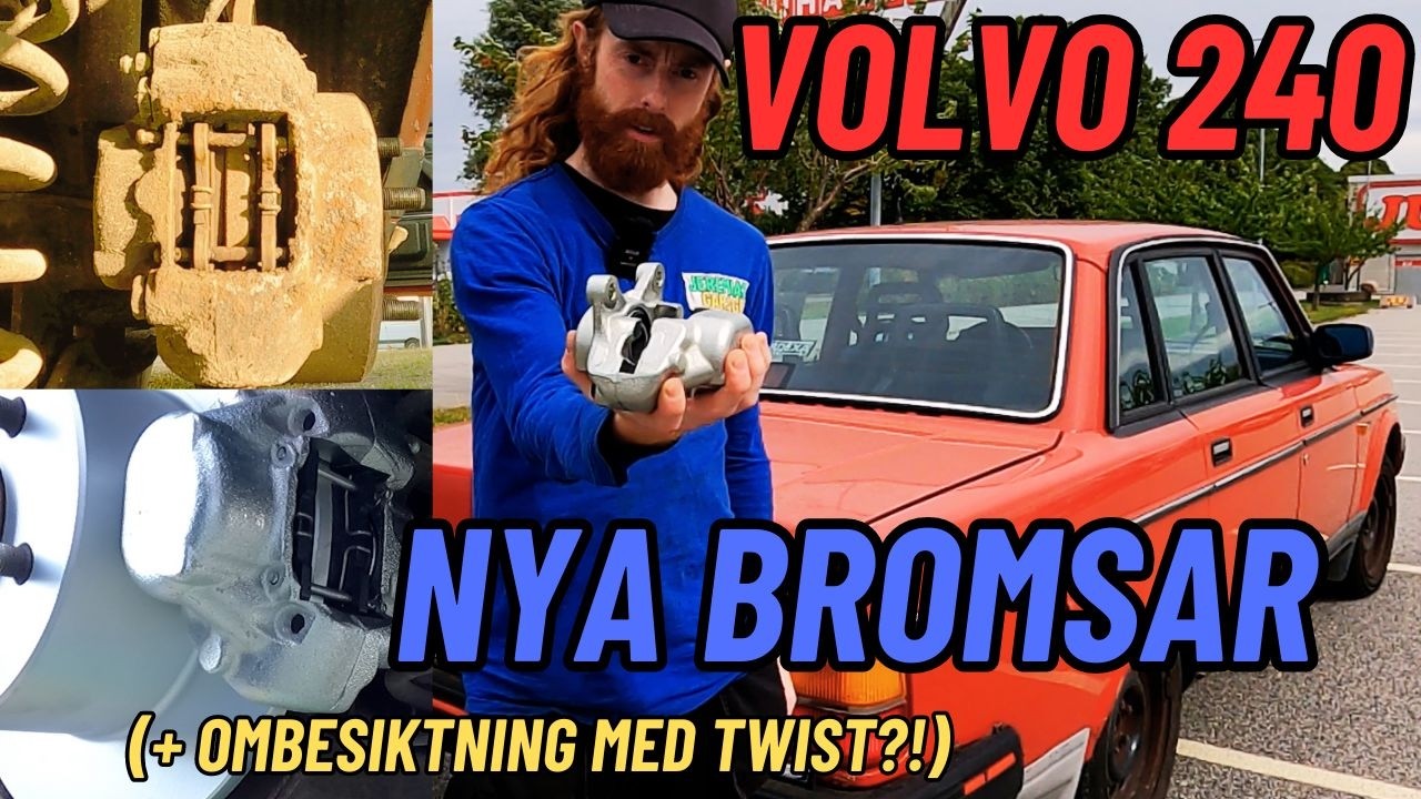 volvo 240 -  byter bromsok bak ( girling ) + bromsskiva, bromsslang och bromsrör