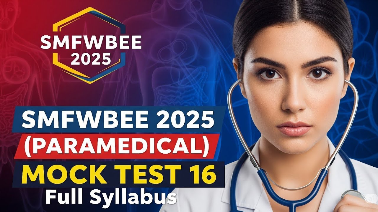 SMFWBEE Paramedical 2025 Mock Test 16 | Full-Length Question Paper | PDF + Answer