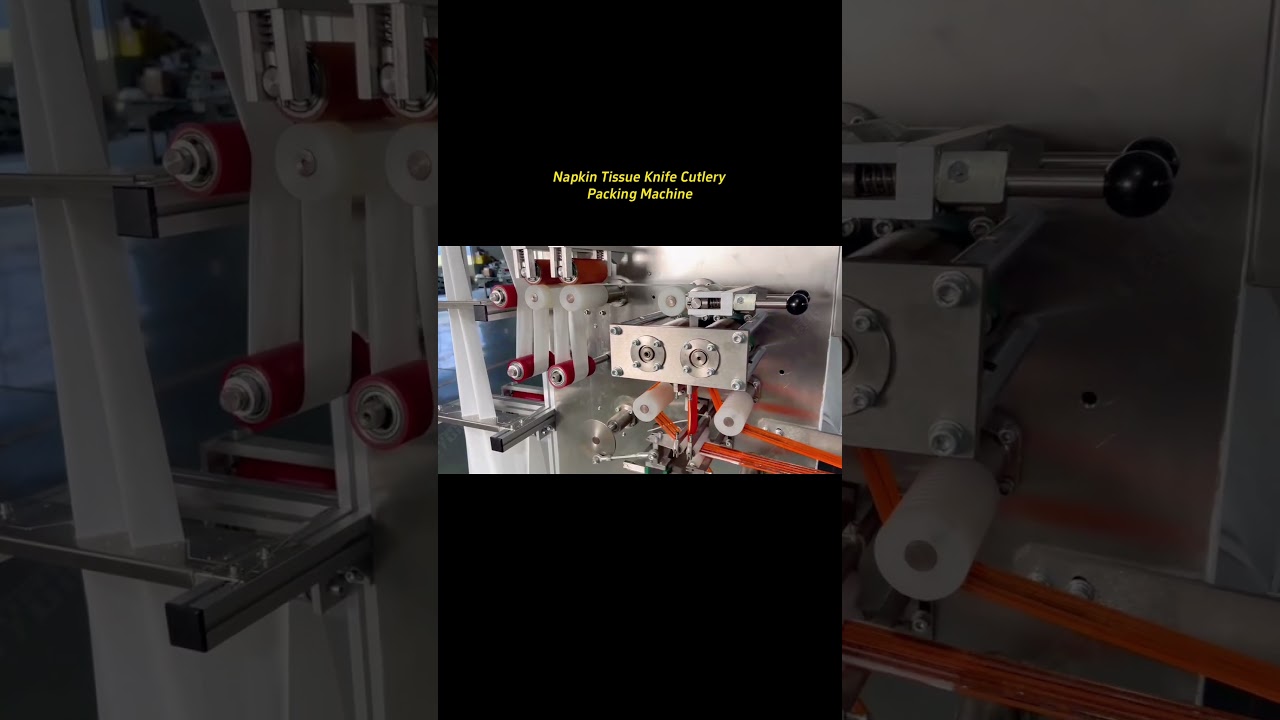 Napkin Spoon Fork Automatic Cutlery Set Packing Machine 