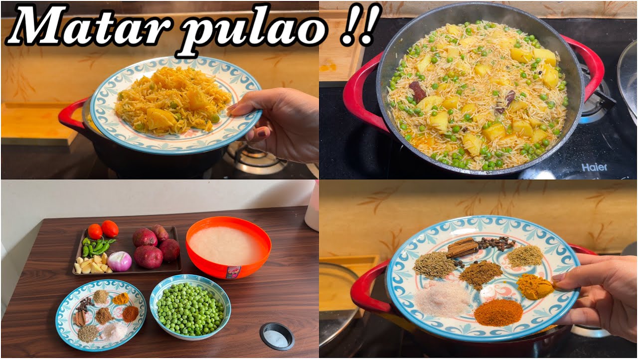 Alo Mattar Pulao - Winter Special- recipe By Merium Pervaiz !!