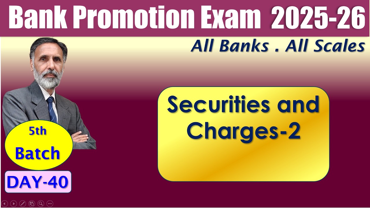 BANK PROMOTION EXAM 2025-26 :  Securities and Charges-1 20.03.26 (6.30am) #nstoor