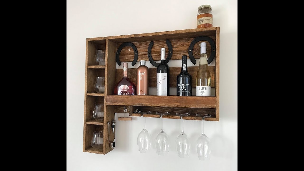 Making a wine / whisky rack for on the wall