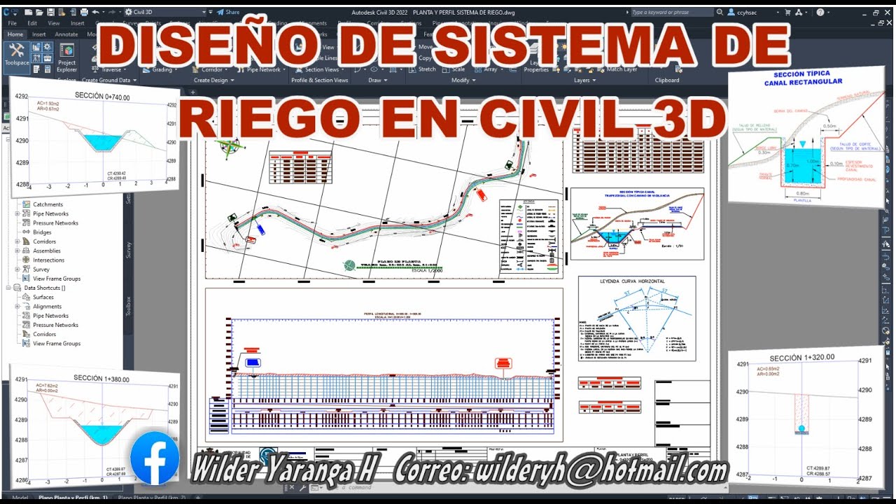 DISEÑO DE CANALES EN CIVIL 3D 2015 - 2026 | TRAPEZOIDAL, RECTANGULAR, PARABÓLICO Y ENTUBADO PARTE 01