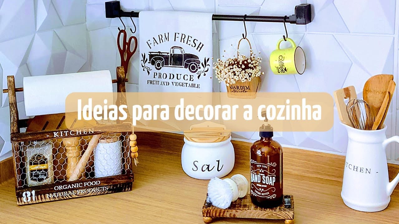 IDEIAS SIMPLES E BARATAS PARA DECORAR A COZINHA E DEIXAR MAIS BONITA!