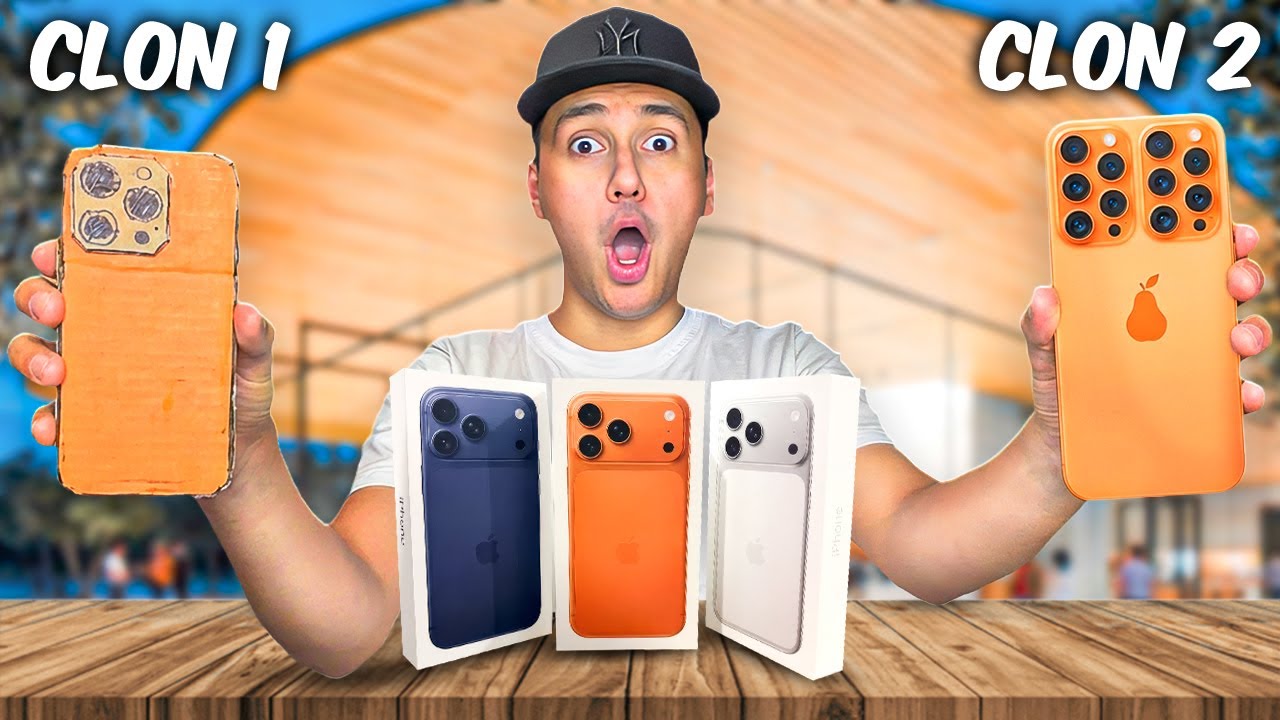 COMPRÉ TODOS LOS CELULARES CLONES del IPHONE 17 PRO MAX y EL TOP 1 NO ES LEGAL...