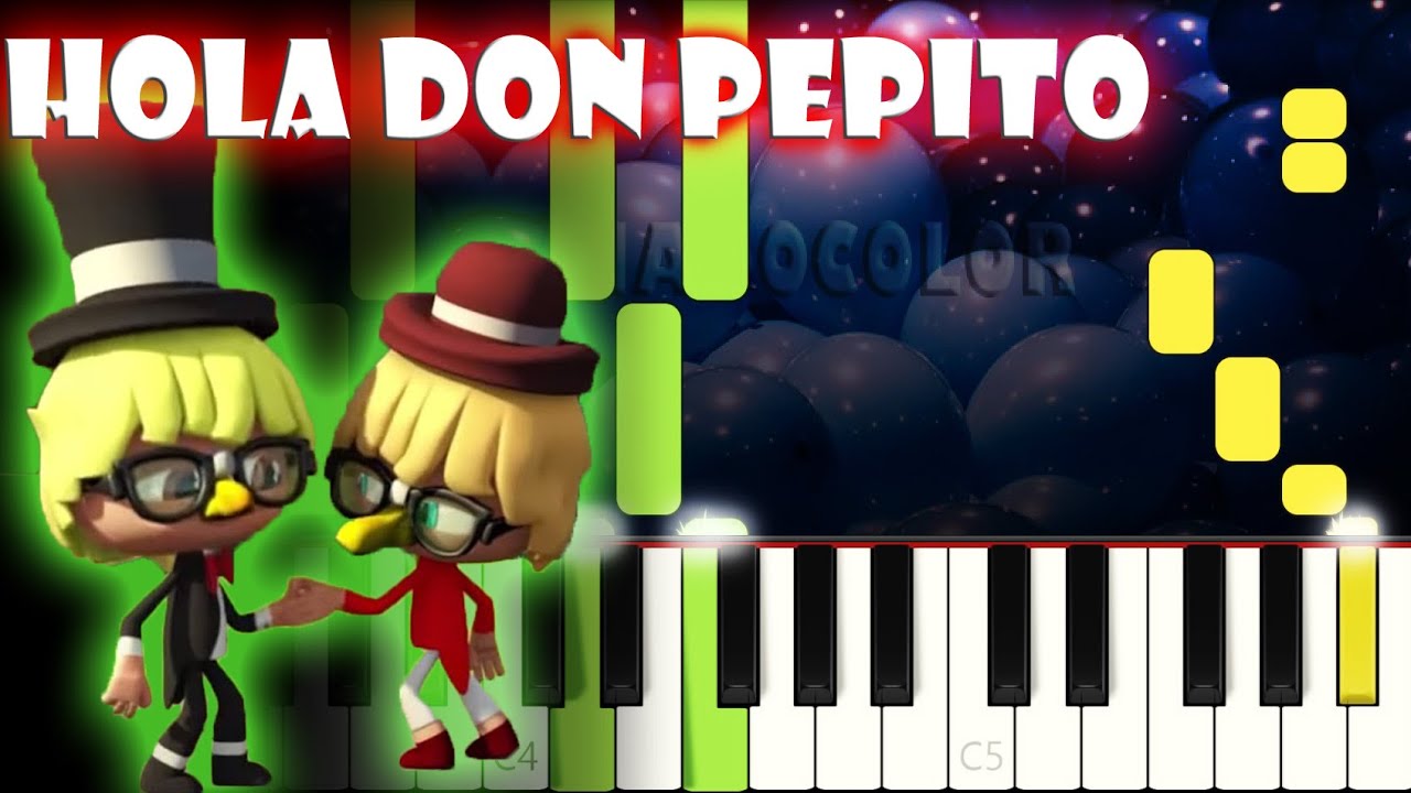 Hola Don Pepito | Piano Cover | Tutorial | Karaoke