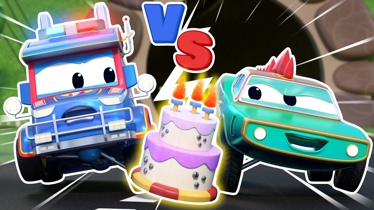 Super Helicopter and the Gravity Crocodile | Birthday Accident | Super Truck Cartoons for Kids