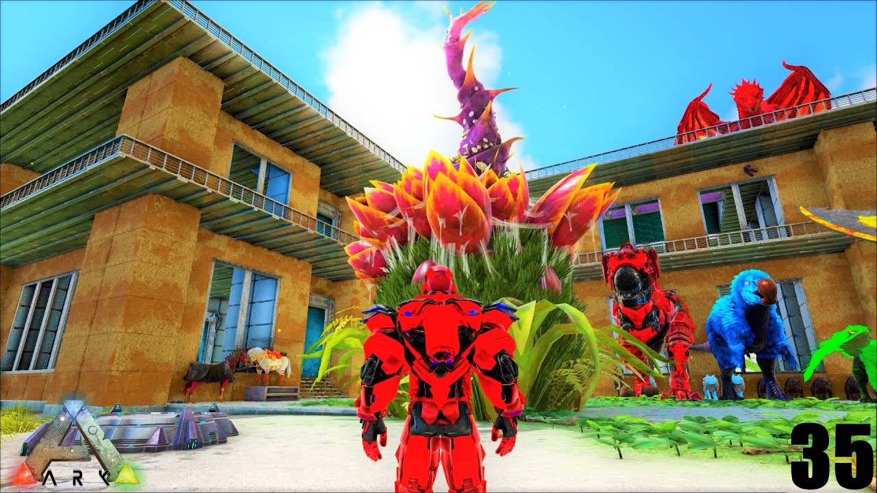 GIANT MAN EATING PLANT !!! ARK Survival Evolved Pugnacia Dinos ARK MODDED E35