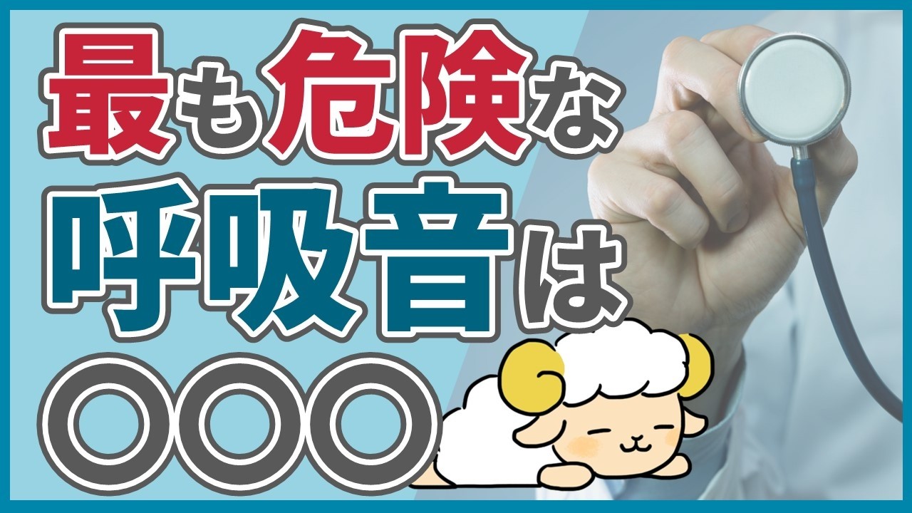 【聞こえたら焦る】最も危険な呼吸音とは？【正解：ストライダー】