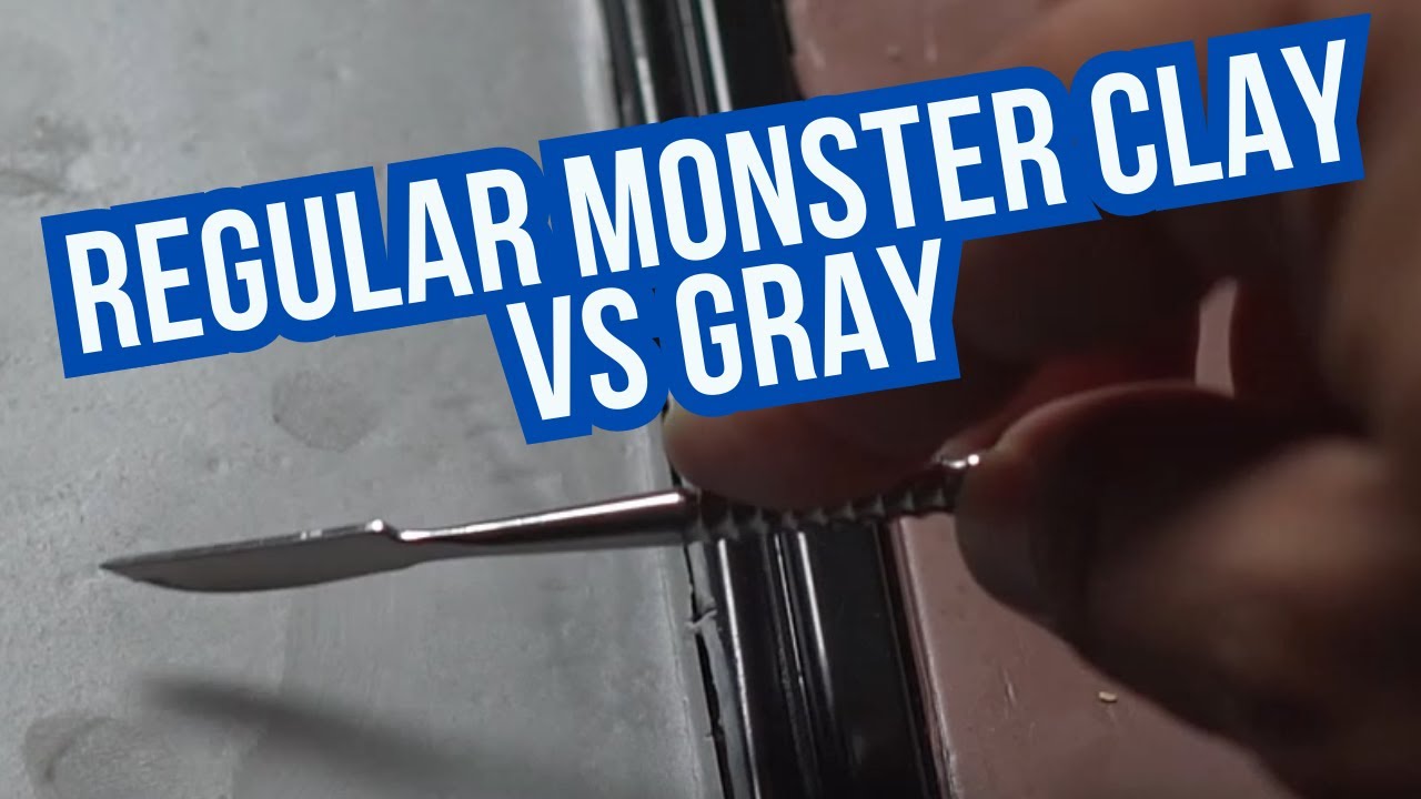 Сравнение обычной глины Monster Clay и Gray I