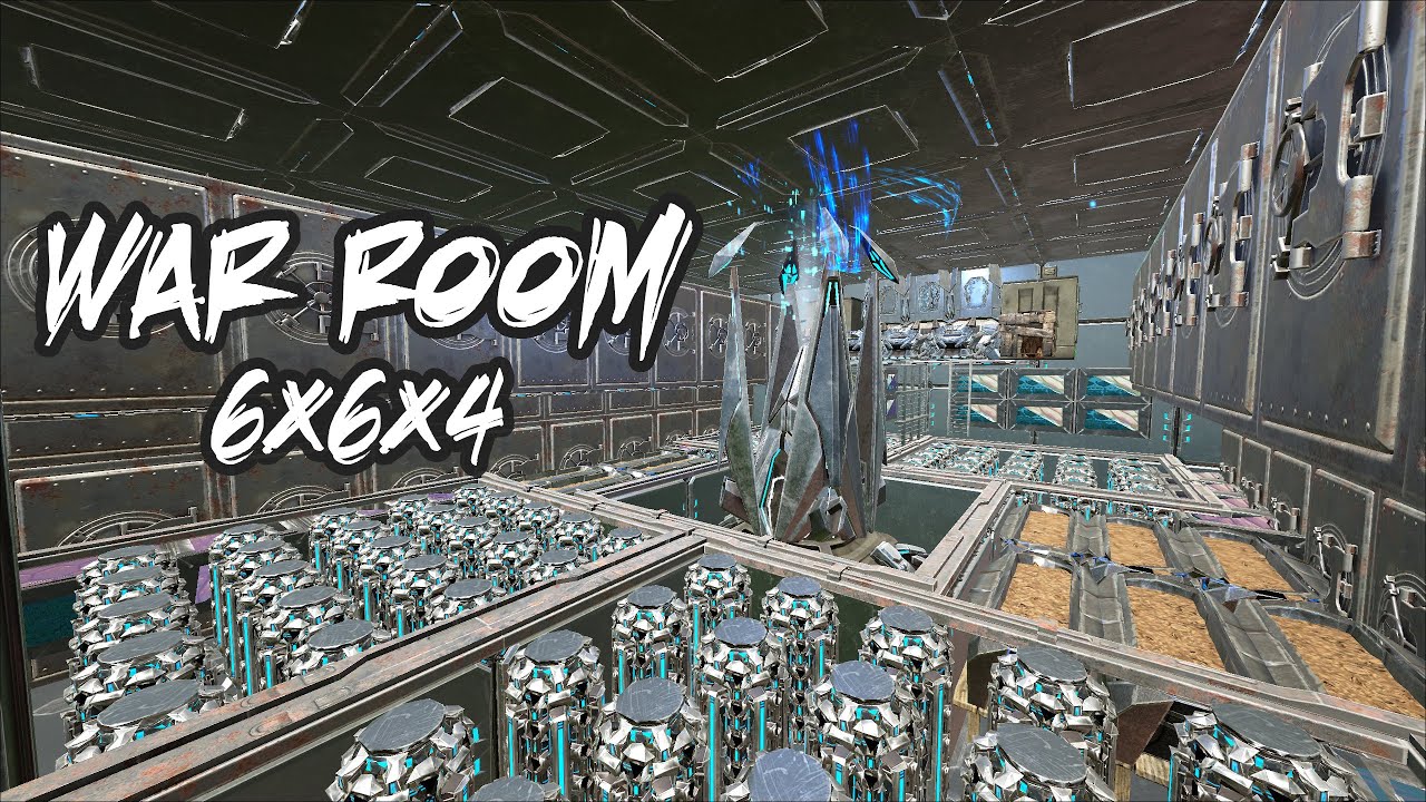 War room 6x6x4 | Triple vaults | How to build | Tek building tutorial | ARK Survival Evolved