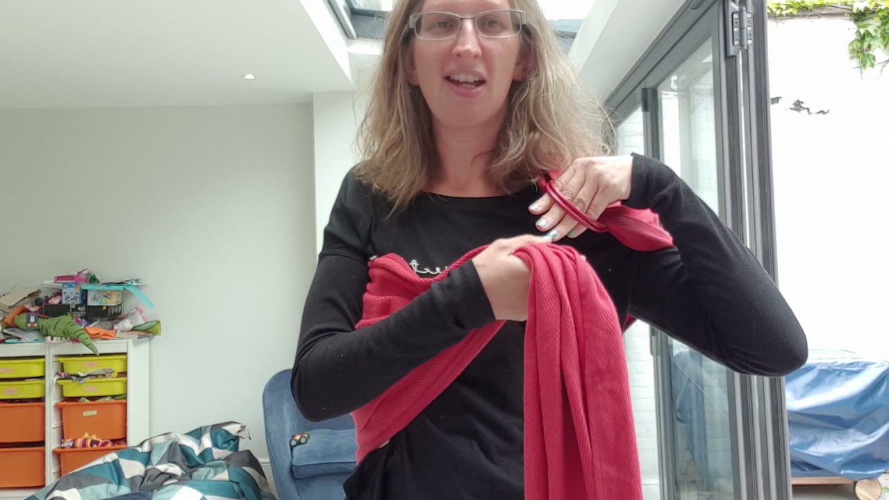 How to make a No Sew Ring Sling with a short woven wrap and a pair of sling rings