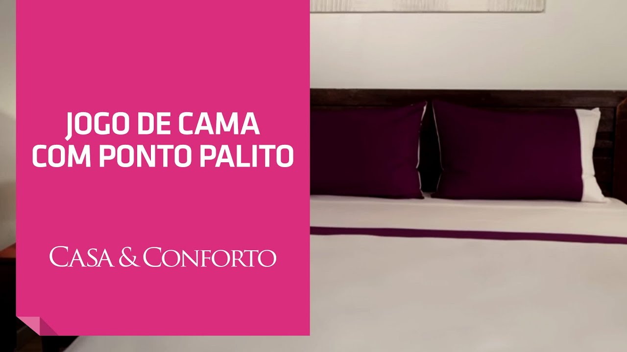 Jogo de Cama com Ponto Palito Casa & Conforto | Shoptime