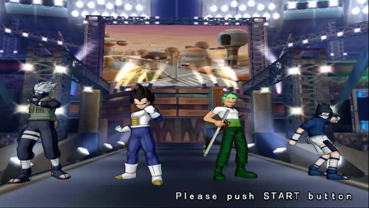 Battle Stadium D.O.N - Kakashi VS Vegeta VS Zoro VS Sasuke