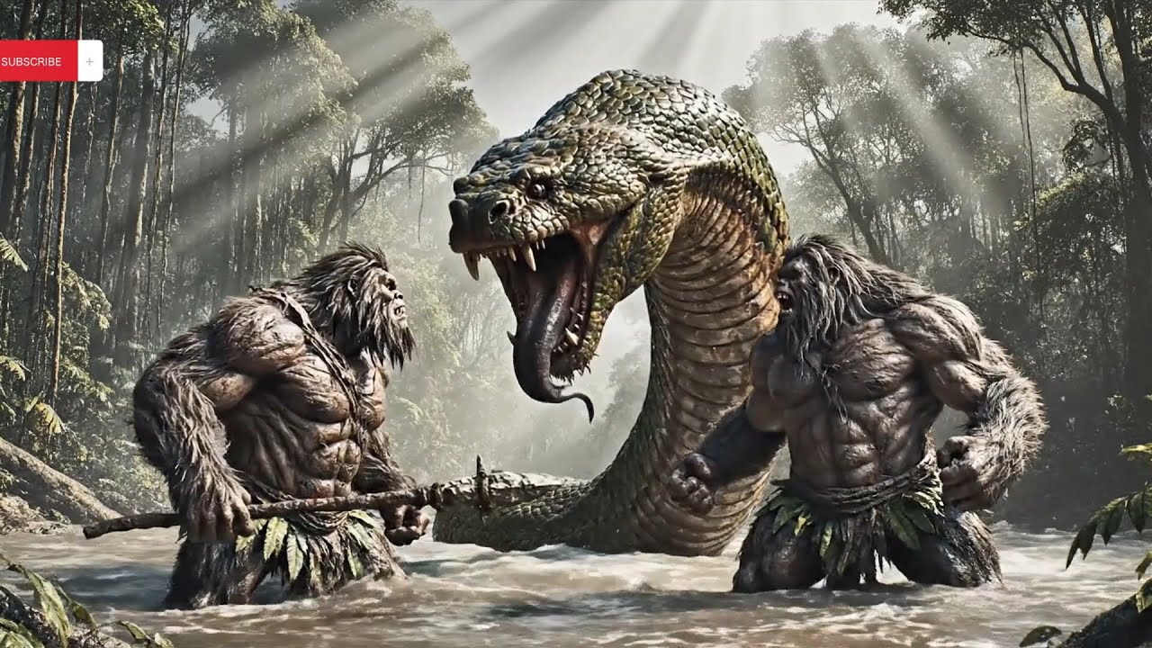 Prehistoric Humans vs Titanoboa – Epic Survival Jungle Battle | Hyper-Realistic Cinematic Story