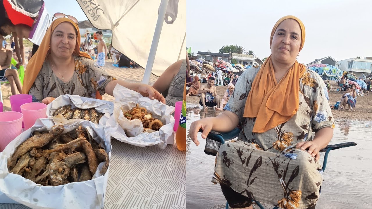 شاركت 🦞معاكم نهاري في البحر 🦀 مع عائلتي 👩‍❤️‍👩 الصغيره الله يخليهم لياياربي🤲