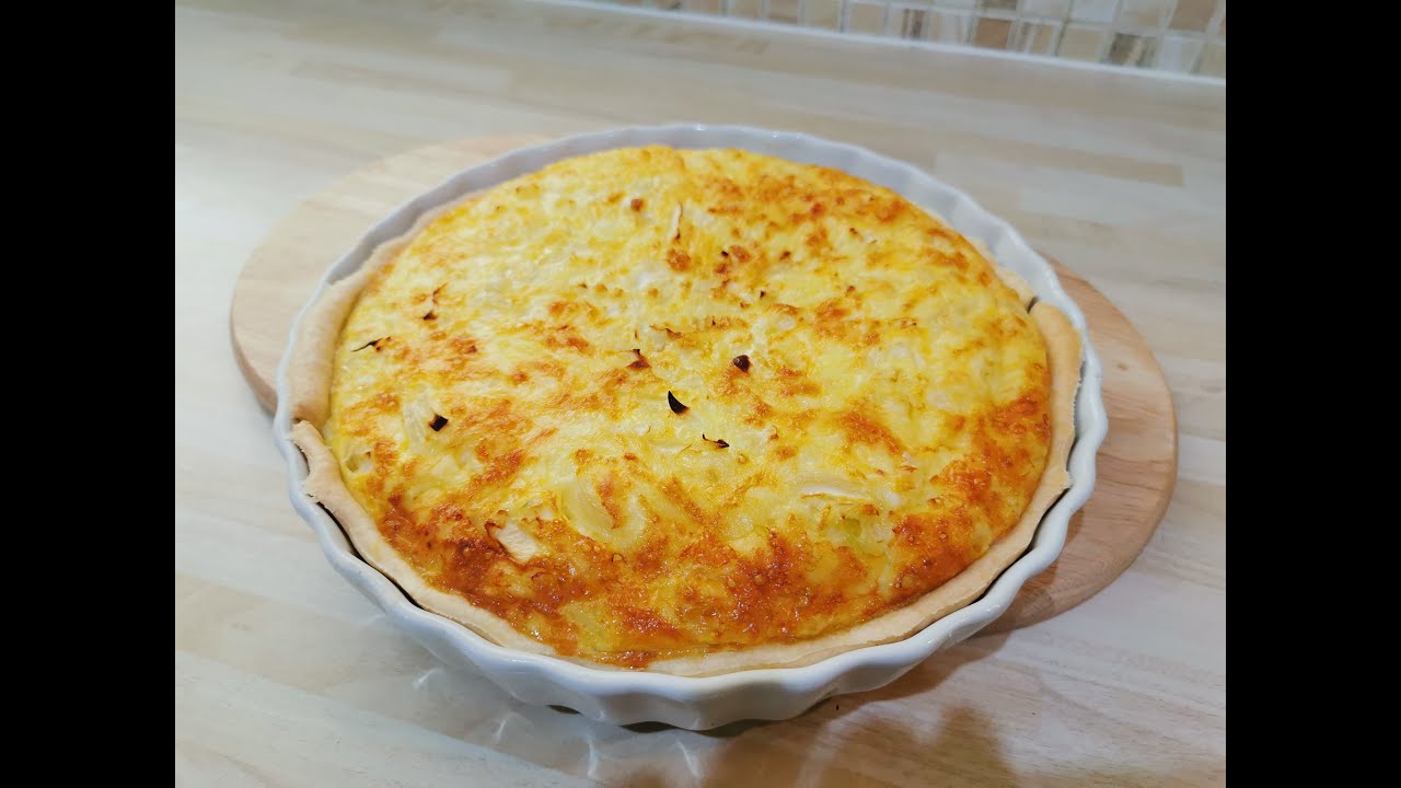 Киш с сыром и луком для начинающих