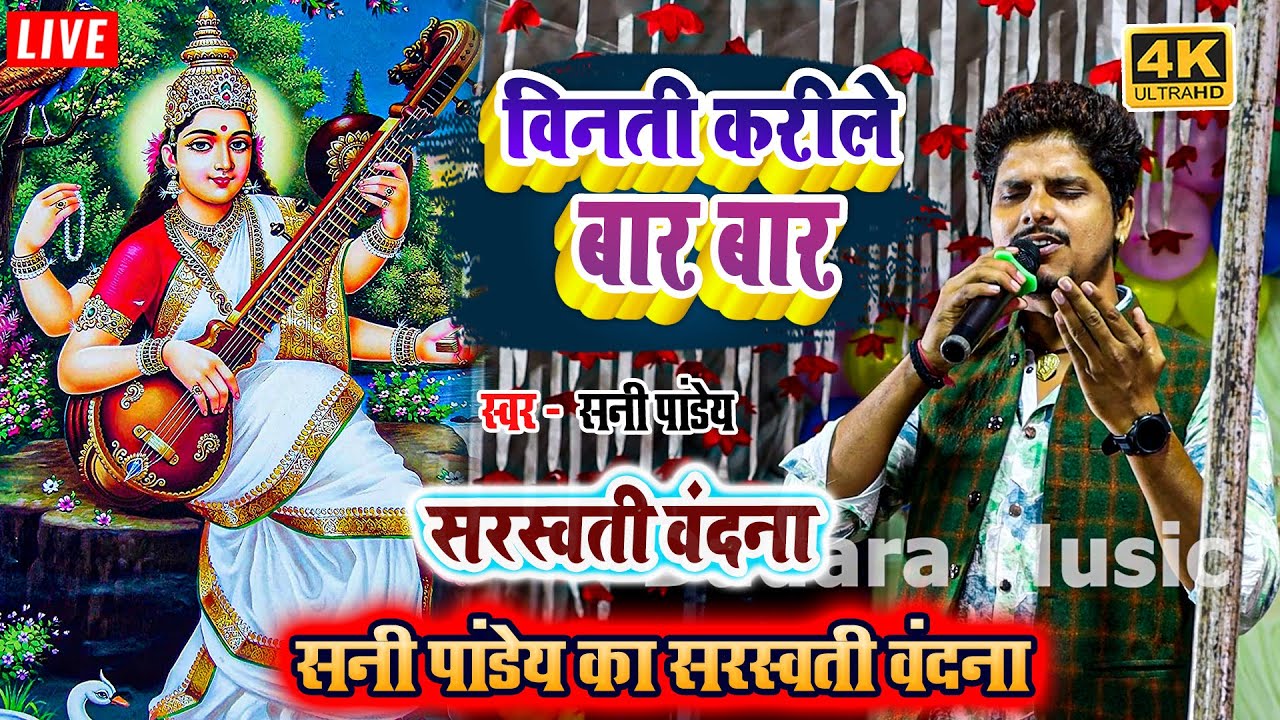 विनती करीले बार बार | सनी पांडेय का सरस्वती वंदना | #sunny pandey ka #sarswati vandana #stageshow