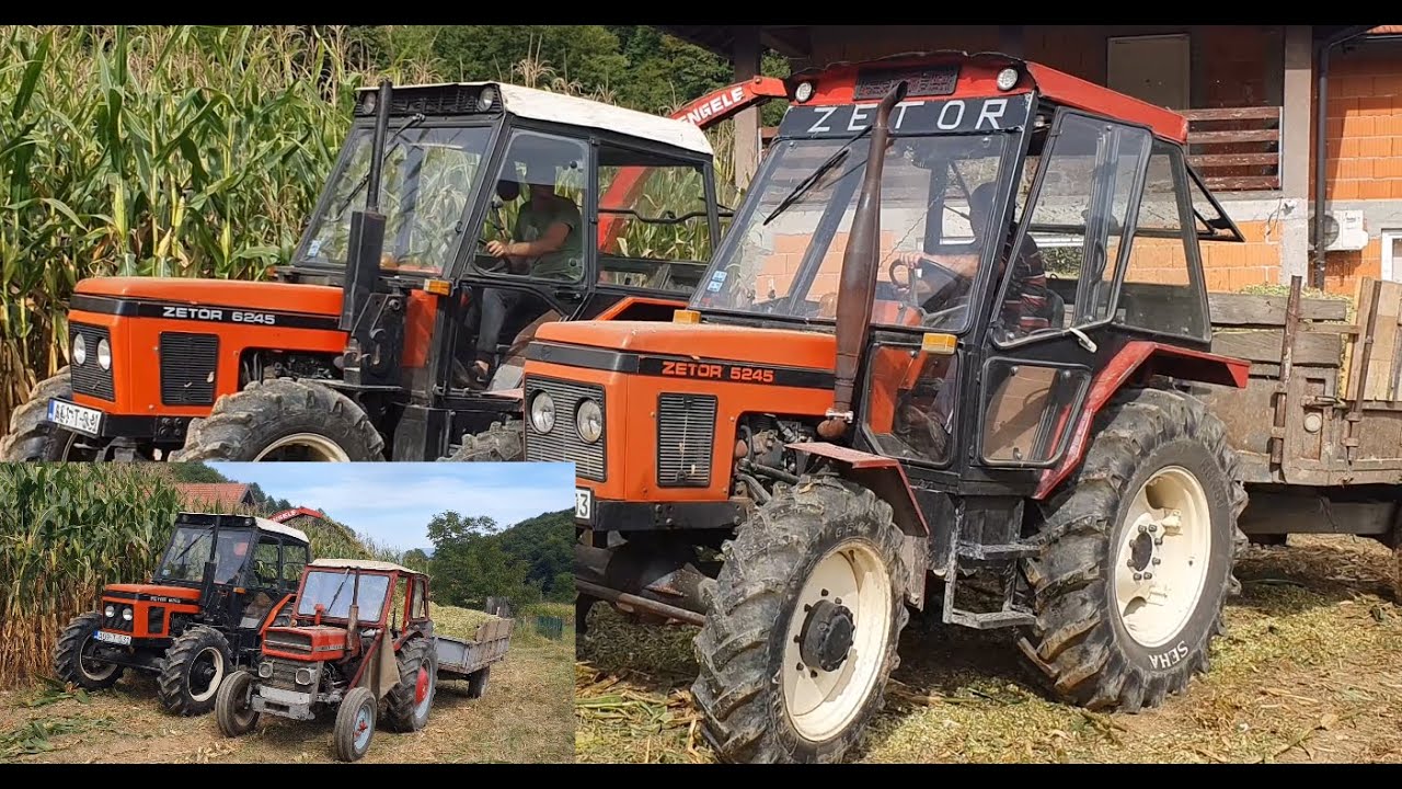 Zetor 6245 & Zetor 5245 & Massey Ferguson - Silaža kukuruza 2021 (Mengele MB 220)