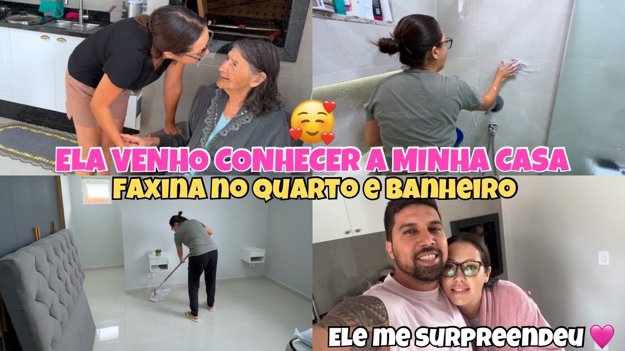 ACORDEI COM CAFÉ DA MANHÃ SURPRESA 🌸 ELA VEIO CONHECER A MINHA CASA + FAXINA NO QUARTO E BANHEIRO