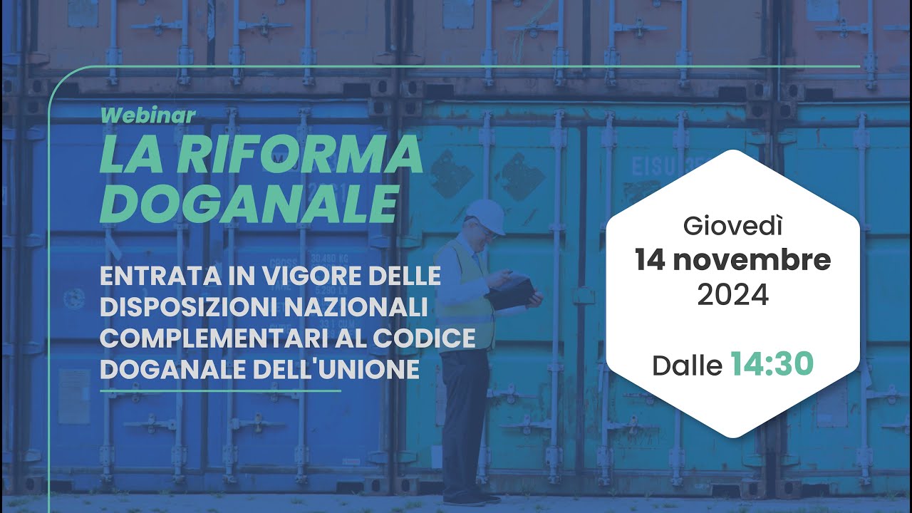 LA RIFORMA DOGANALE