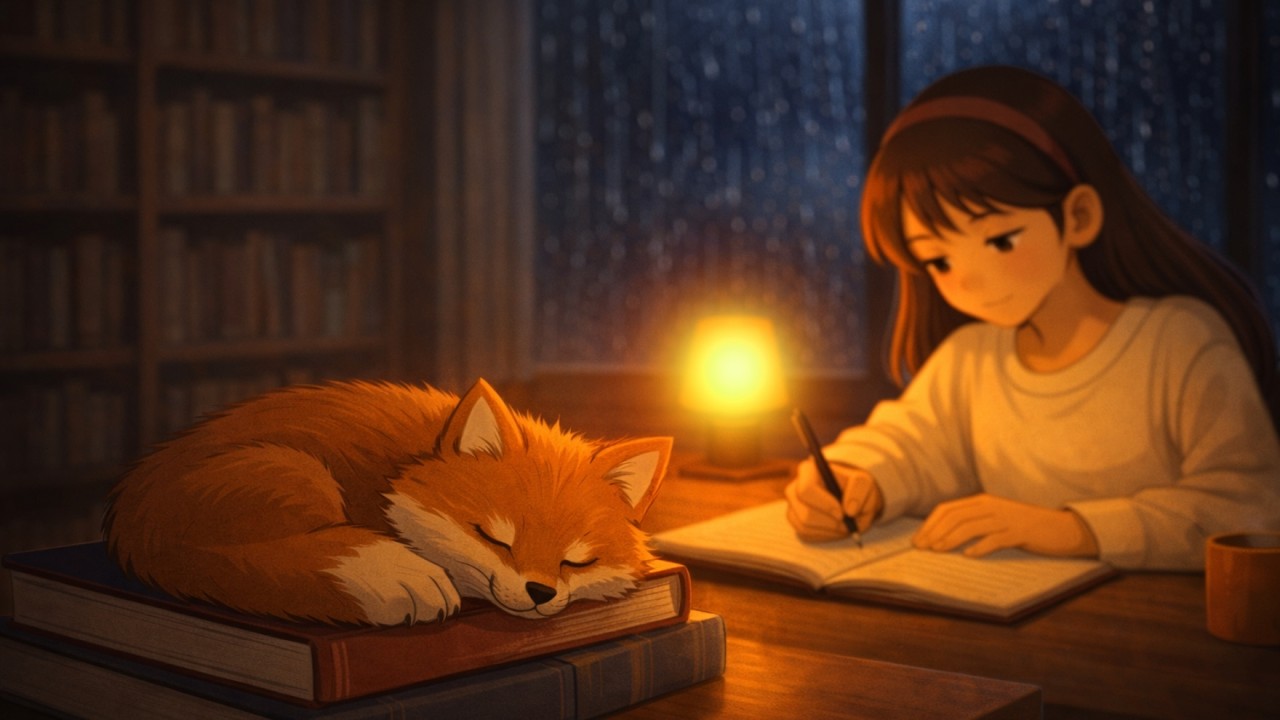 🍁 Autumn Rain Study Session 🌧️ 3H Cozy Deep Focus