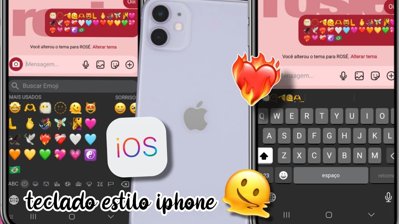 SAIU 😍MELHOR TECLADO estilo iPHONE no ANDROID 2025 com SOM e FONTS iOS BOLD(INCRIVEL!! 🩵🫶🏼