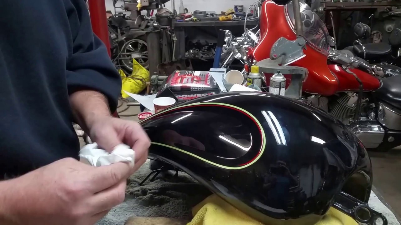 Custom pinstripe at Motorcycle Enhancements