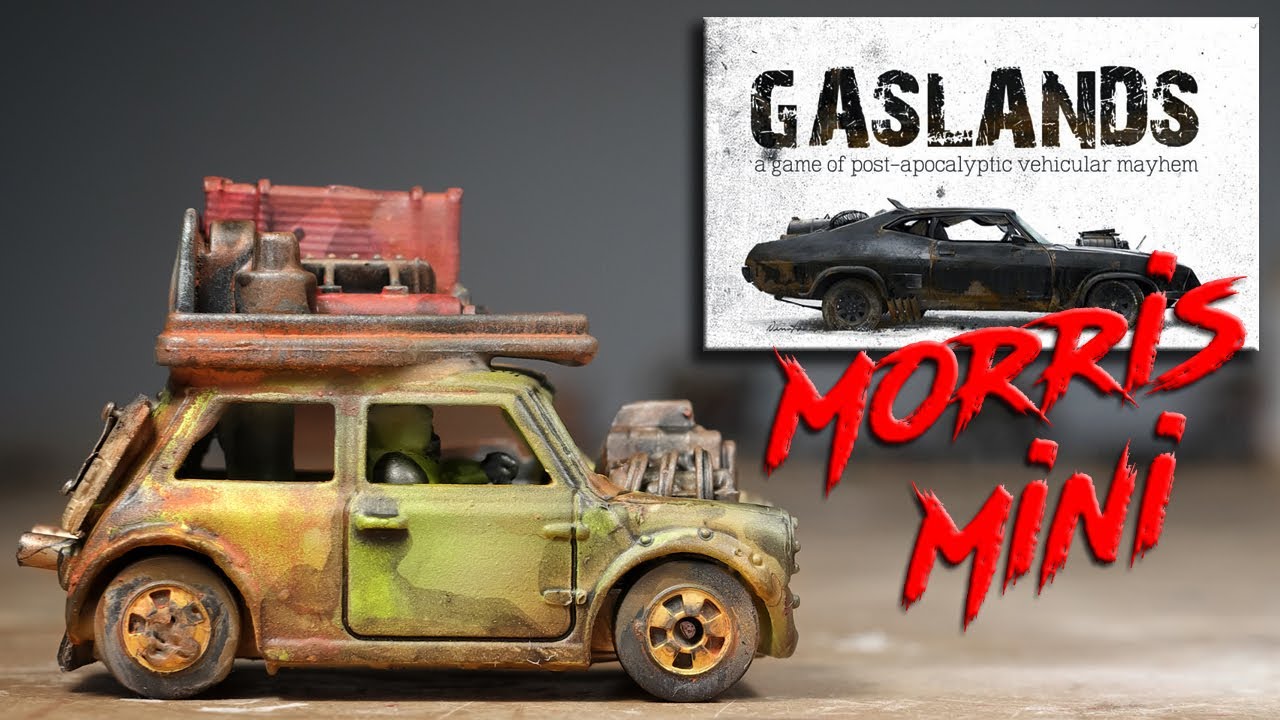 CUSTOM GASLANDS HOTWHEEL TRASH BASH BUILD - Morris Mini Hotwheel