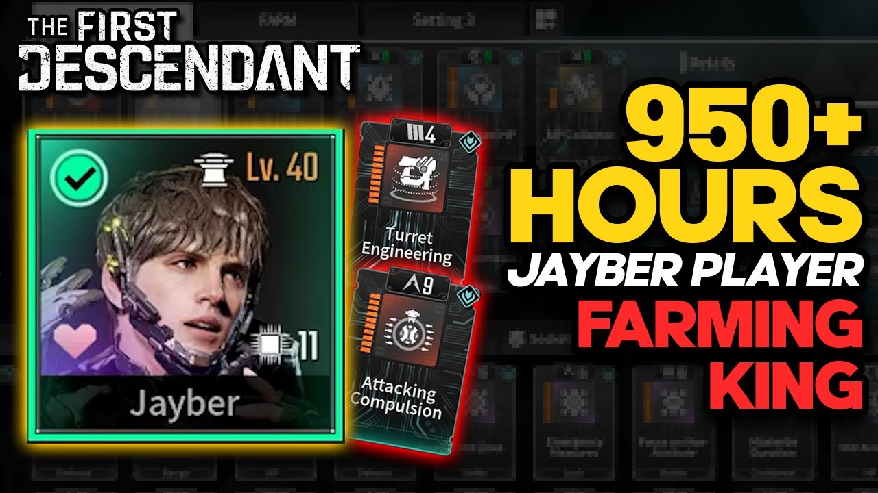Farming King First Descendant Jayber Build and Modules set