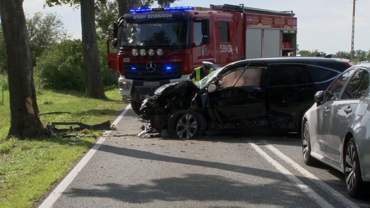 Cztery osoby poszkodowane w wypadku drogowym w Przezmarku – wśród rannych dwoje dzieci