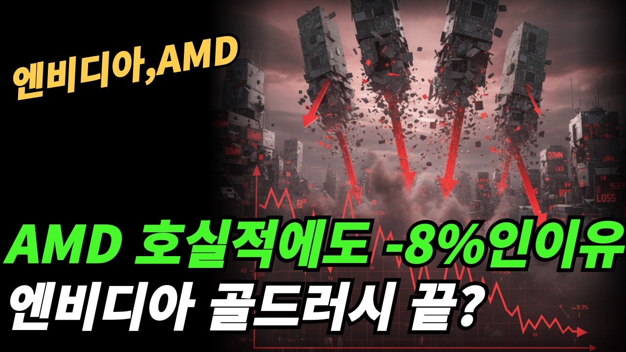 (AMD) 실적후 -8% 하락이유? (엔비디아) 장중에 -5%하락 이유?
