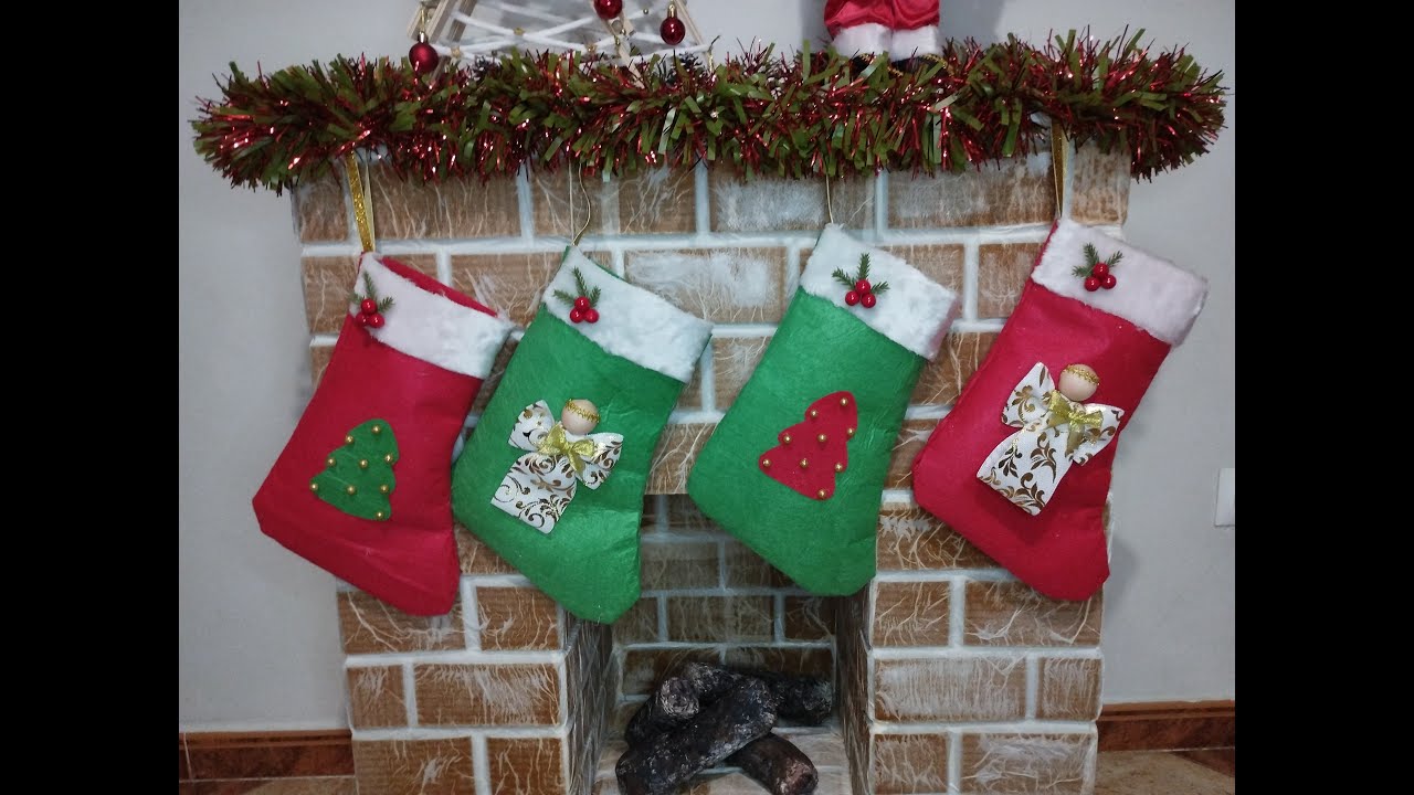 ¡Botas navideñas de angelitos y arbolitos!🎄✨👢 / Christmas stockings with angels and little trees 🎄✨👢
