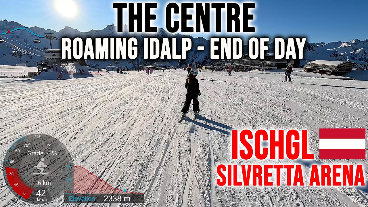 [4K] Skiing Ischgl, The Centre - Roaming Idalp - End of Day, Silvretta Arena Austria, GoPro HERO13
