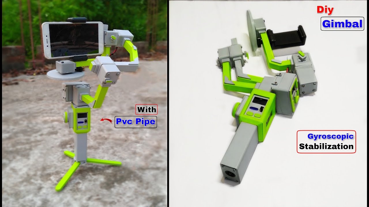 How To Make Smartphone Gimbal With Pvc Pipe || Gyroscopic Stabilization Gimbal कैसे बनाए