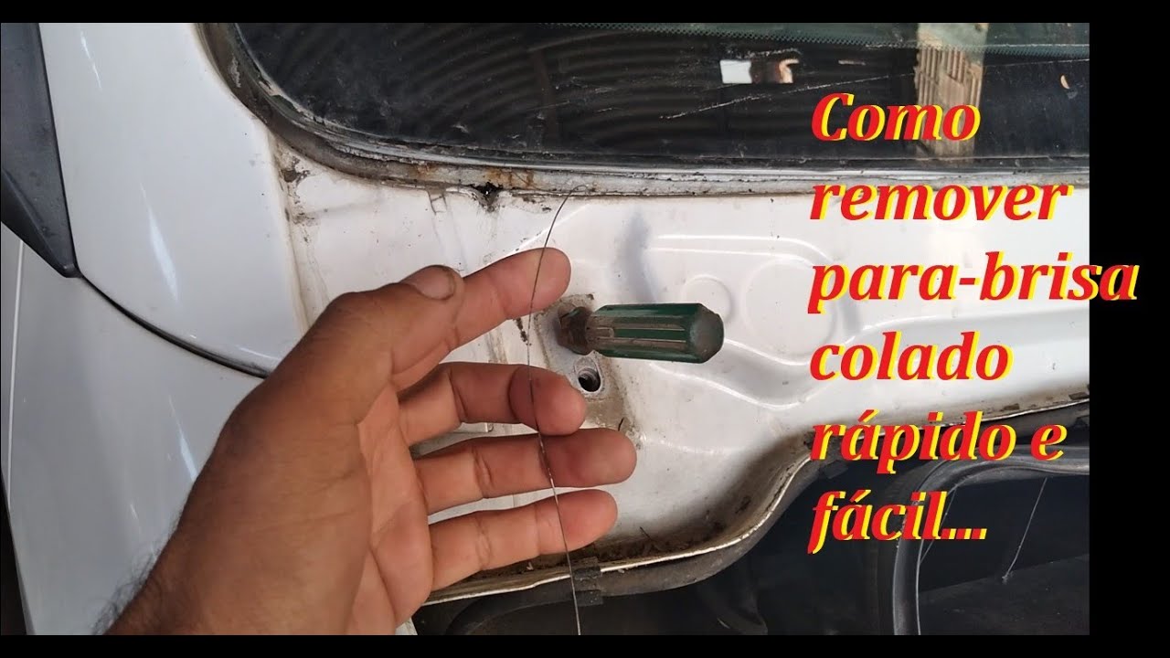 Como remover para-brisa colado rápido e fácil...