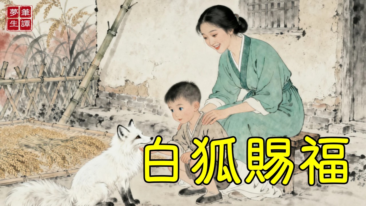 村婦被婆家嫌棄無子受盡冷眼，唯有一只白狐常伴左右。旁人笑她癡傻，說她命中無子難擡頭。不料白狐化身靈仙，送來福娃庇佑全家，全村人得知真相，個個驚得說不出話！#故事#民間傳說#奇遇#報恩#原創故事