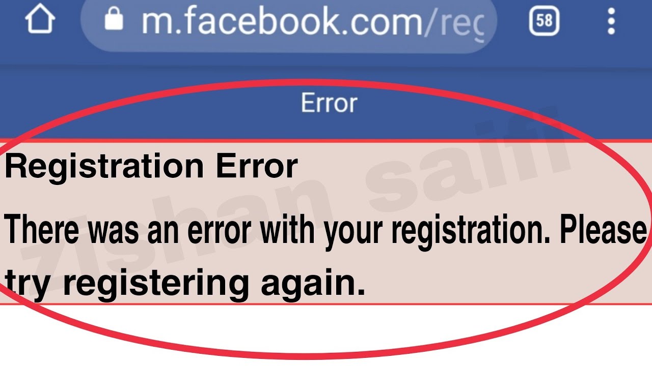Fix Facebook Registration Error There was an error with your registration. Please try Problem Solve