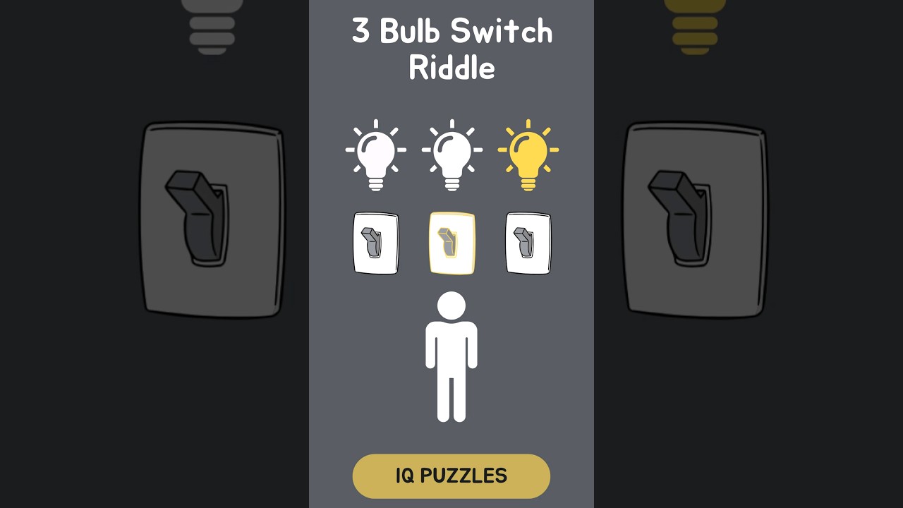 3 Bulb Switch Riddle. Only 5% Can Solve It.