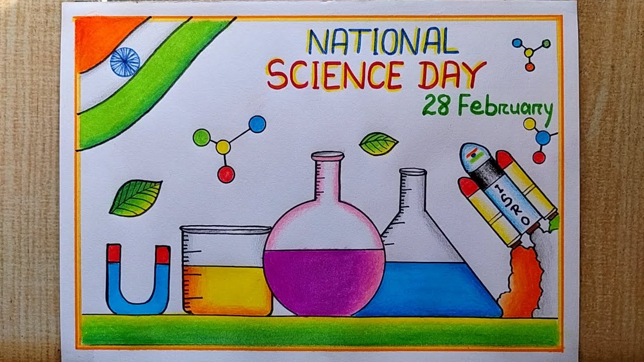 National Science Day Poster Drawing easy| National Science Day drawing| Science Day special Poster