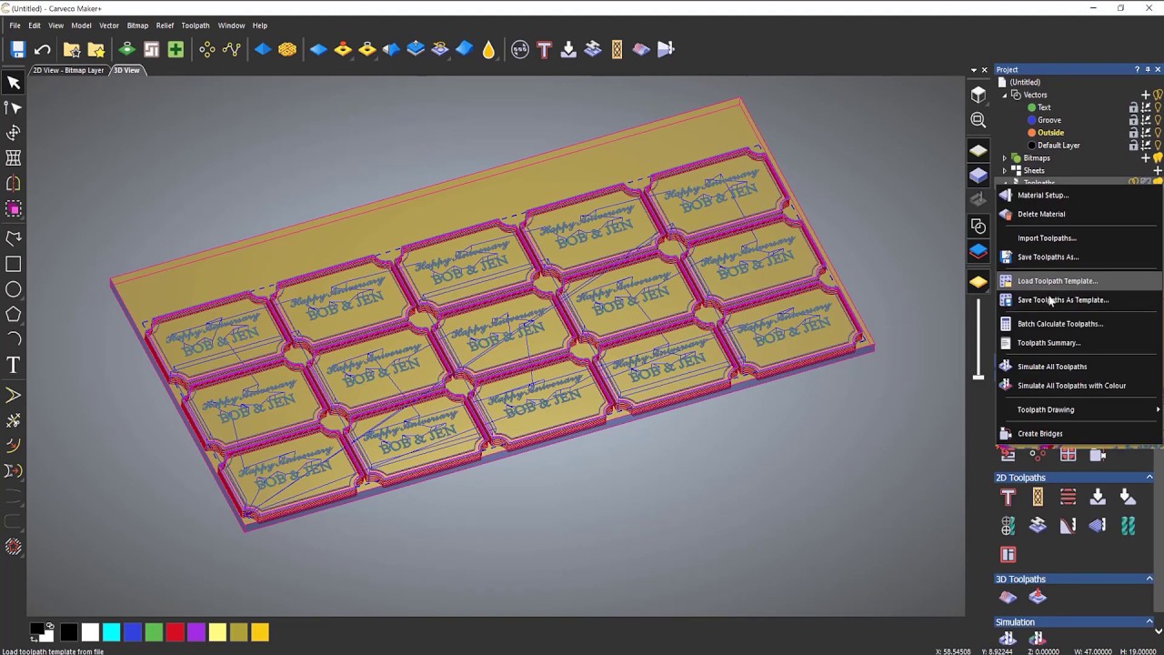 Carveco Maker Plus: шаблоны траекторий и пакетный расчёт