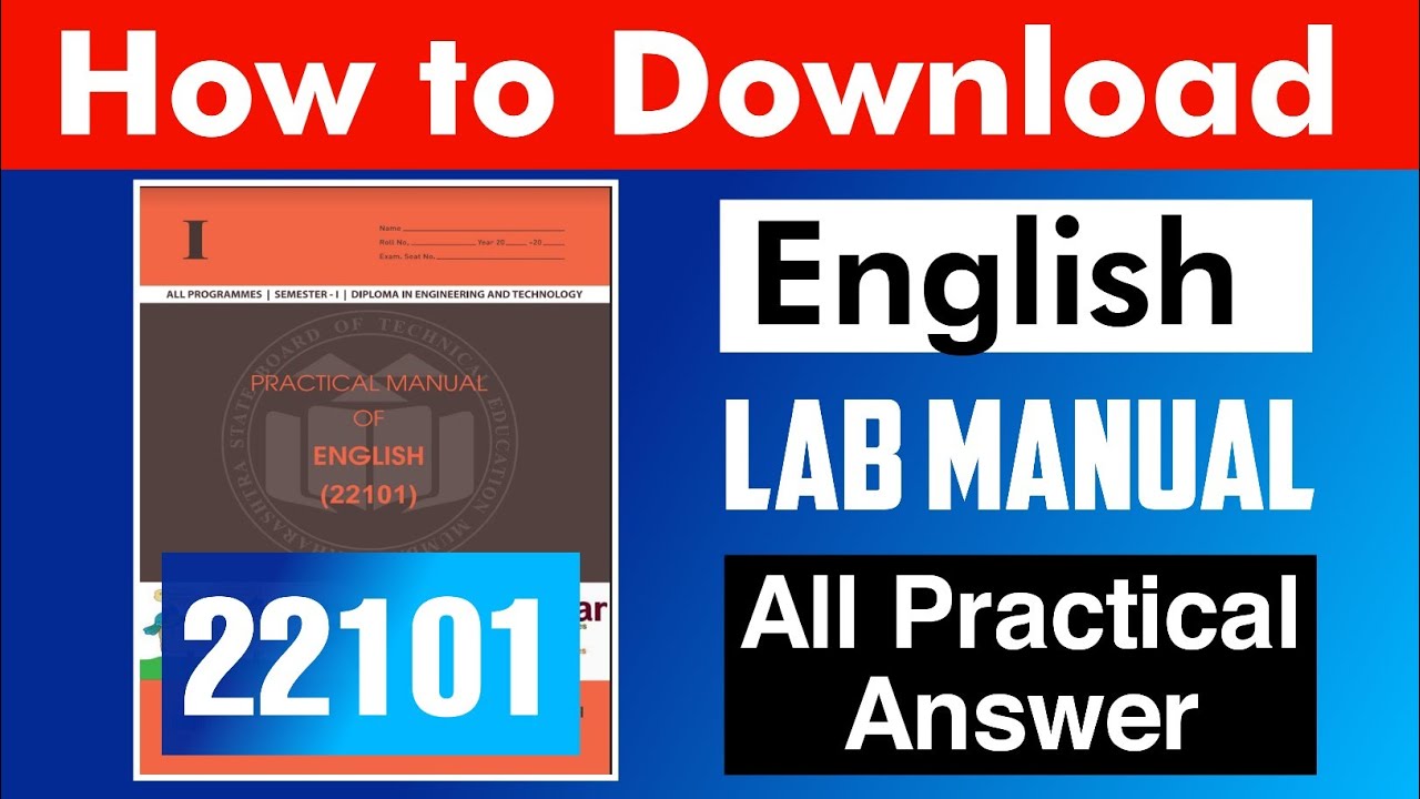 How to Download English All Practical Manual Answer | 22101 | All Branch | 1st semester | Msbte |
