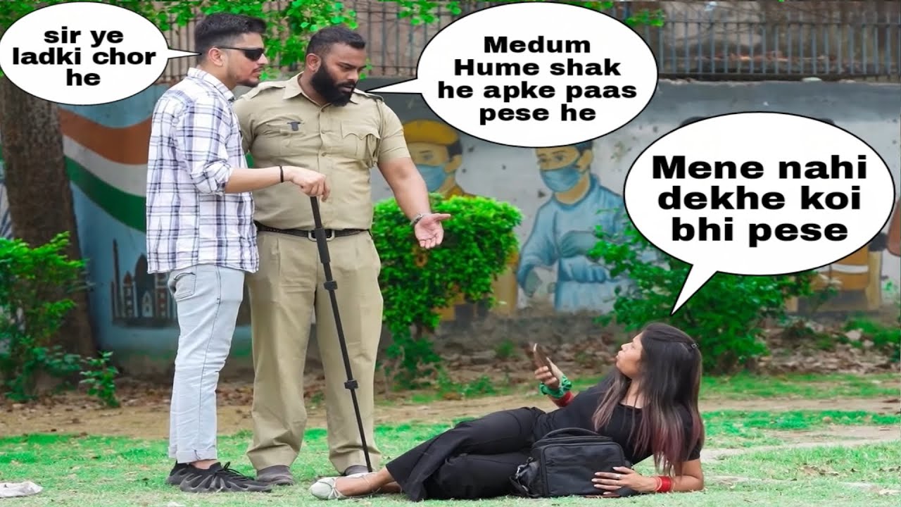 Money Prank On Girl | Blind Man With Police | ANS Entertainment 2024