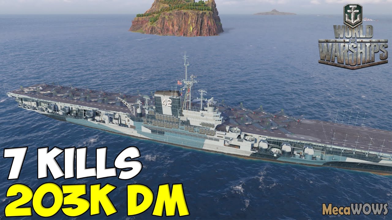 World of WarShips | Franklin D  Roosevelt | 7 KILLS | 203K Damage - Replay Gameplay 1080p 60 fps