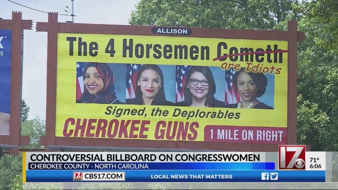 NC gun shop buys &lsquo;4 Horsemen&rsquo; billboard insulting congresswomen